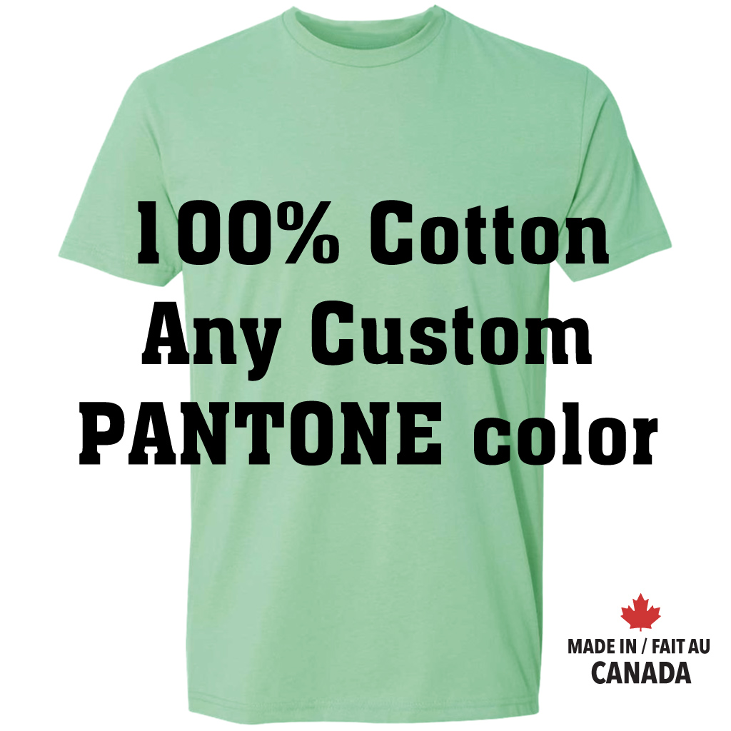 100% cotton ring-spun Unisex Custom Pantone color T-shirt
